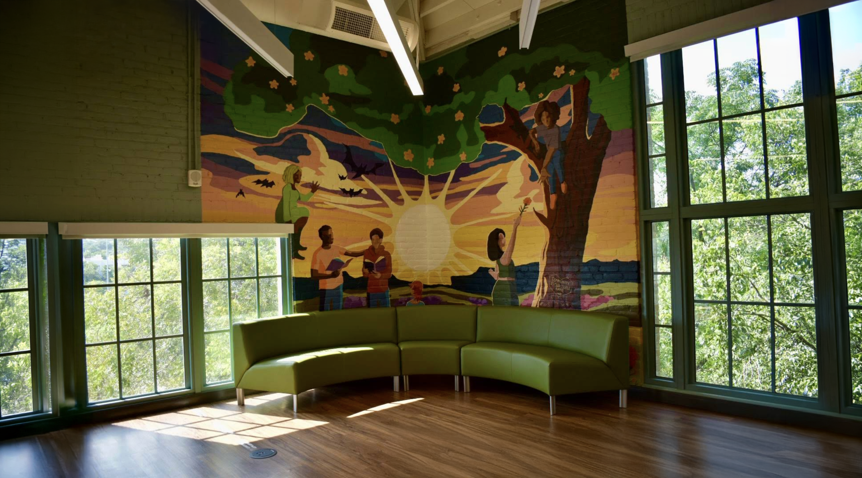 CGCS Event Space with colorful mural